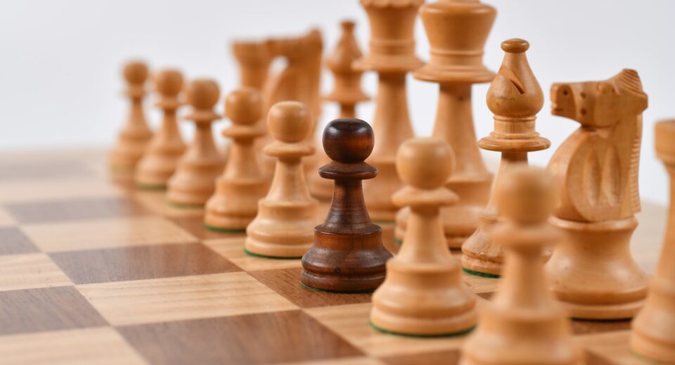 selective focus photography of chess pieces